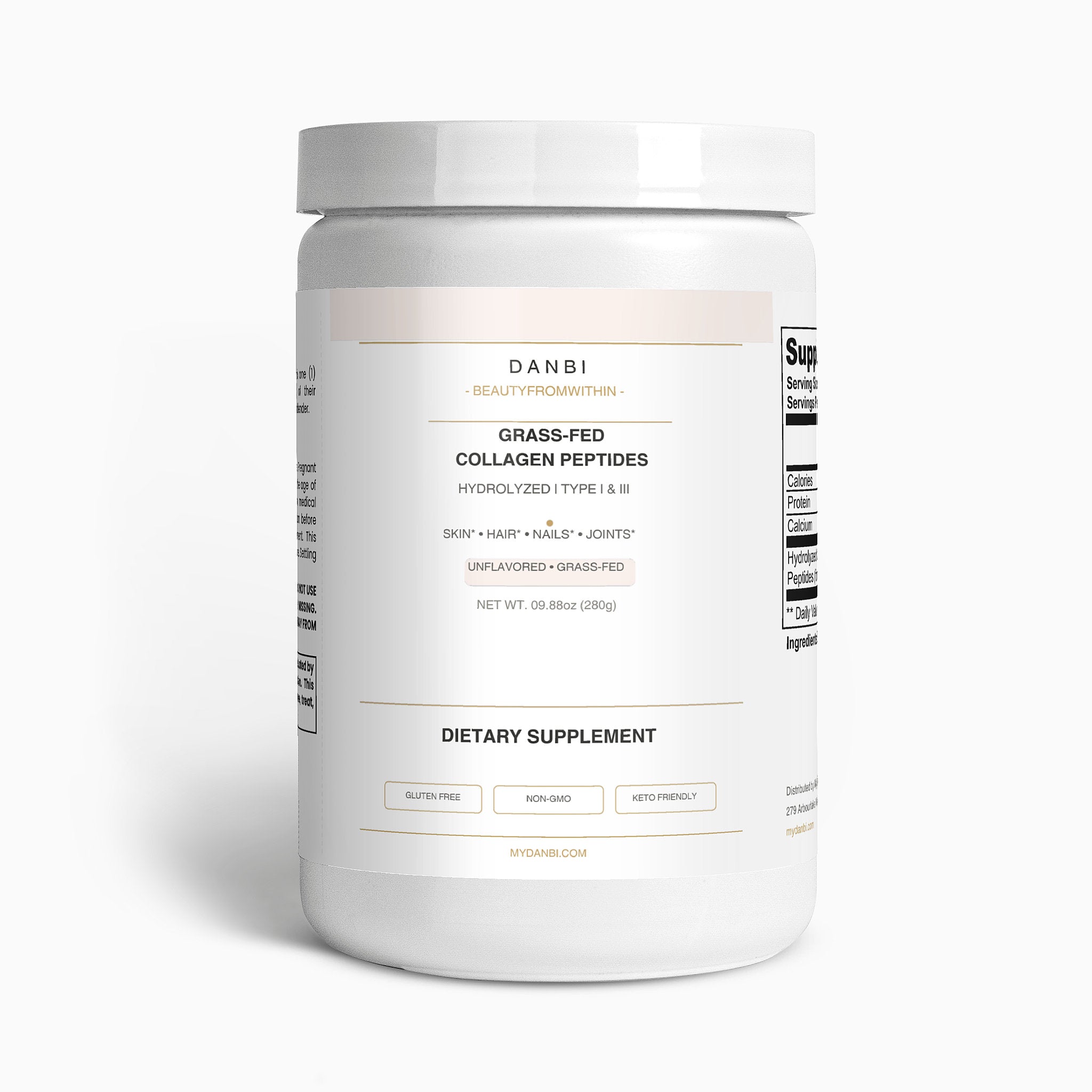 Danbi Korean Glow Collagen Peptides — Grass-Fed, Hydrolyzed Type I & III